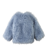 Girl Cressida Coat With Raglan Sleeves Faux Fur - Blue