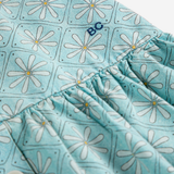Daisy Mosaic All Over Woven Dress - Light Blue