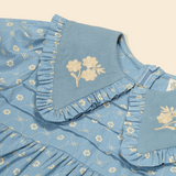 Dionne Blouse - Quilt Calico Blue Pebble