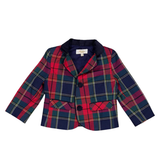 Edgard, Boy Jacket, in Navy and Red Tartan