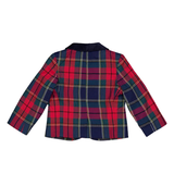 Edgard, Boy Jacket, in Navy and Red Tartan