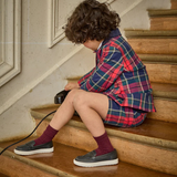 Edgard, Boy Jacket, in Navy and Red Tartan