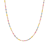 Enamel Bead Necklace - Rainbow