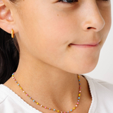 Enamel Bead Necklace - Rainbow
