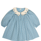 Esther Dress - Quilt Calico Blue Pebble