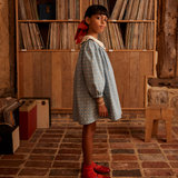 Esther Dress - Quilt Calico Blue Pebble