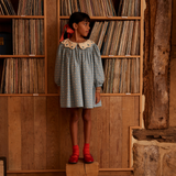 Esther Dress - Quilt Calico Blue Pebble