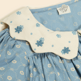 Esther Dress - Quilt Calico Blue Pebble