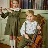 Eustache ML, Boy Shirt, in Organic Off White Twill