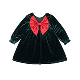 Gia Bow Dress Grs - Pine Grove