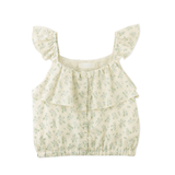 Girl Ambessa Strappy Ruffled Top & Tiered Skirt Set - Multicolor