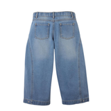 Girl Constance Barrel Denim Pants - Blue