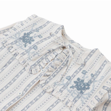 Girl Esmeralda Blouse With Embroidered And Ruffled Detail - Off White