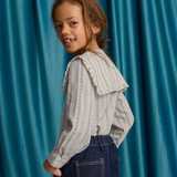 Girl Esmeralda Blouse With Embroidered And Ruffled Detail - Off White