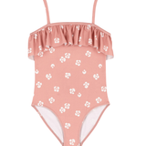 Flower Print Swimsuit - Pink White