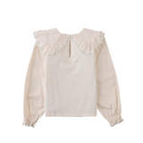 Girl Idina Long Sleeves Blouse - Offwhite