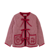 Girl Lavinia Boxy Quilted Coat - Red