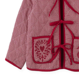 Girl Lavinia Boxy Quilted Coat - Red