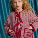 Girl Lavinia Boxy Quilted Coat - Red