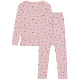 Girl Loungewear LS Floral Top And Pants - Dusty Pink