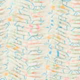 Girl Martina Trellis Print Smocked Top With Wide Straps & Ruffles - Multicolor