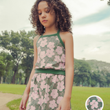 Girl Naomi Ribbed Terry Halter Top - Multicolor