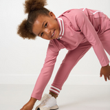 Girls Retro Half Zip - Dusty Pink