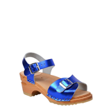 Goya Clog Sandals - Blue Metallic