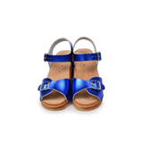 Goya Clog Sandals - Blue Metallic