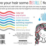 Metallic Hair Flair Gel Sticks