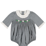 Heidi Smocked Bubble - Grey