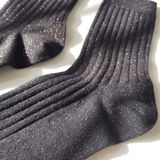 Her Socks - Modal Lurex - Copper Black