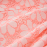 Holly Cotton Embroidered Mini Dress - Coral