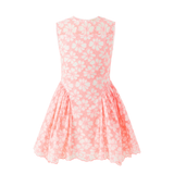 Holly Cotton Embroidered Mini Dress - Coral