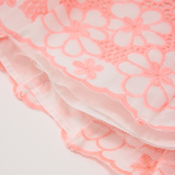 Holly Cotton Embroidered Mini Dress - Coral