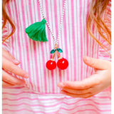 Rhinestone Cherries Necklace