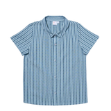 Jack Lee Shirt - Navy Ladder Stripe