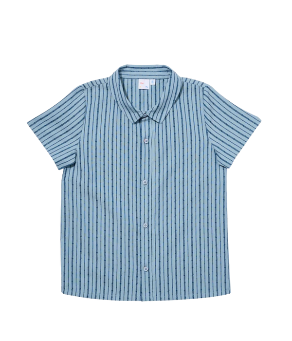 Jack Lee Shirt - Navy Ladder Stripe