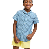 Jack Lee Shirt - Navy Ladder Stripe