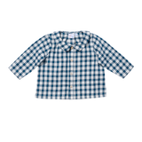 Jefferson Baby Shirt - Blue Picnic Check
