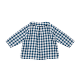 Jefferson Baby Shirt - Blue Picnic Check