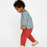 Jefferson Baby Shirt - Blue Picnic Check