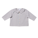 Jefferson Baby Shirt - Indigo Linen Stripe