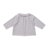 Jefferson Baby Shirt - Indigo Linen Stripe