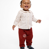 Jefferson Baby Shirt - Pomegranate Plaid