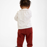 Jefferson Baby Shirt - Pomegranate Plaid