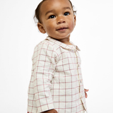 Jefferson Baby Shirt - Pomegranate Plaid