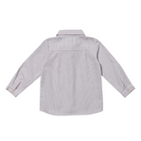 Jeffie Shirt - Indigo Linen Stripe