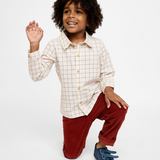 Jeffie Shirt - Pomegranate Plaid