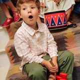 Jeffie Shirt - Pomegranate Plaid